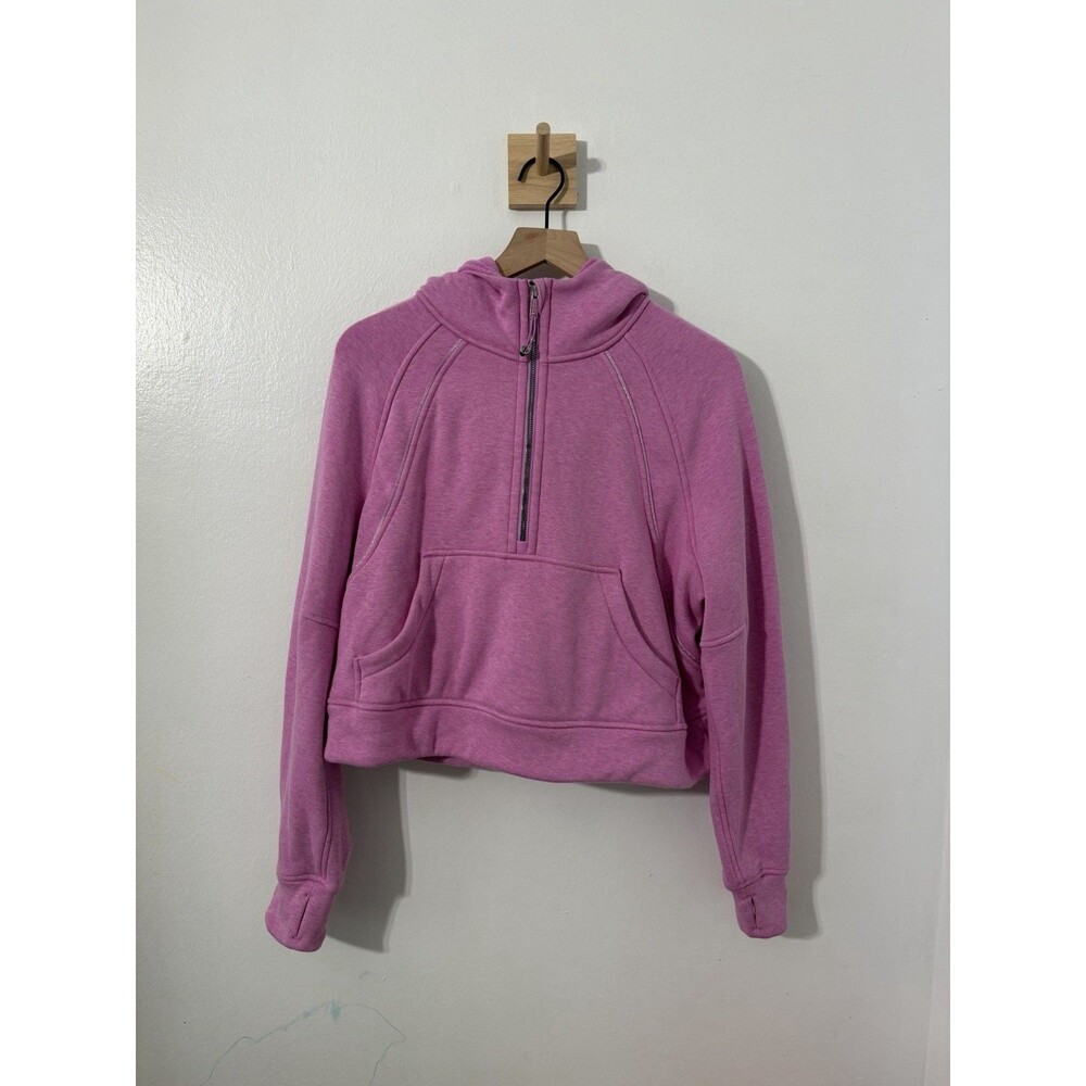 Lululemon Scuba Oversized Half-Zip Hoodie *Plush Heathered Dahlia Mauve Pink M/L - Picture 2 of 7